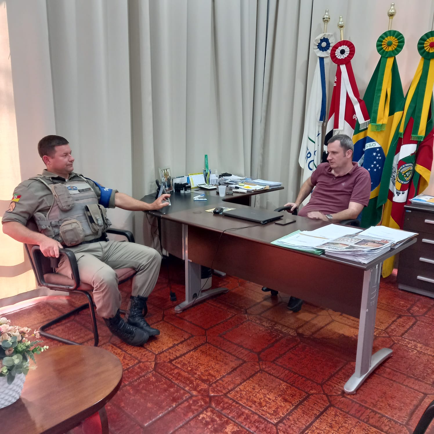 PREFEITO RECEBEU COMANDO DA BRIGADA MILITAR DE ROQUE GONZALES